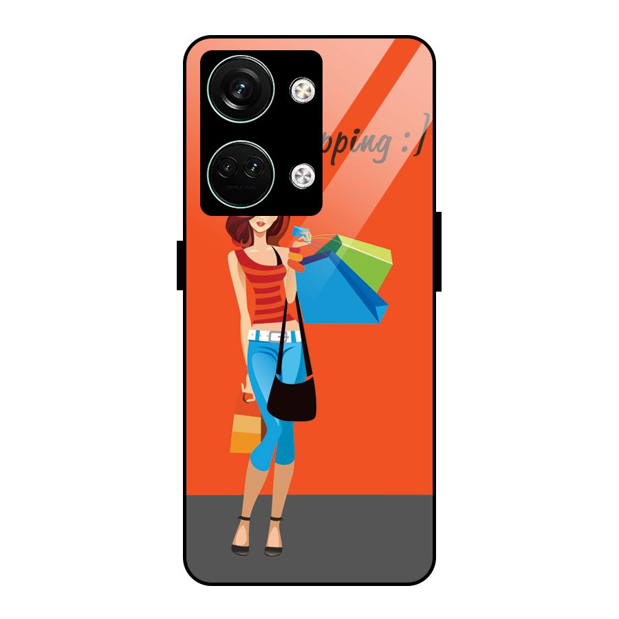Love Shopping Classy Girl Glass Back Case for Oneplus Nord 3