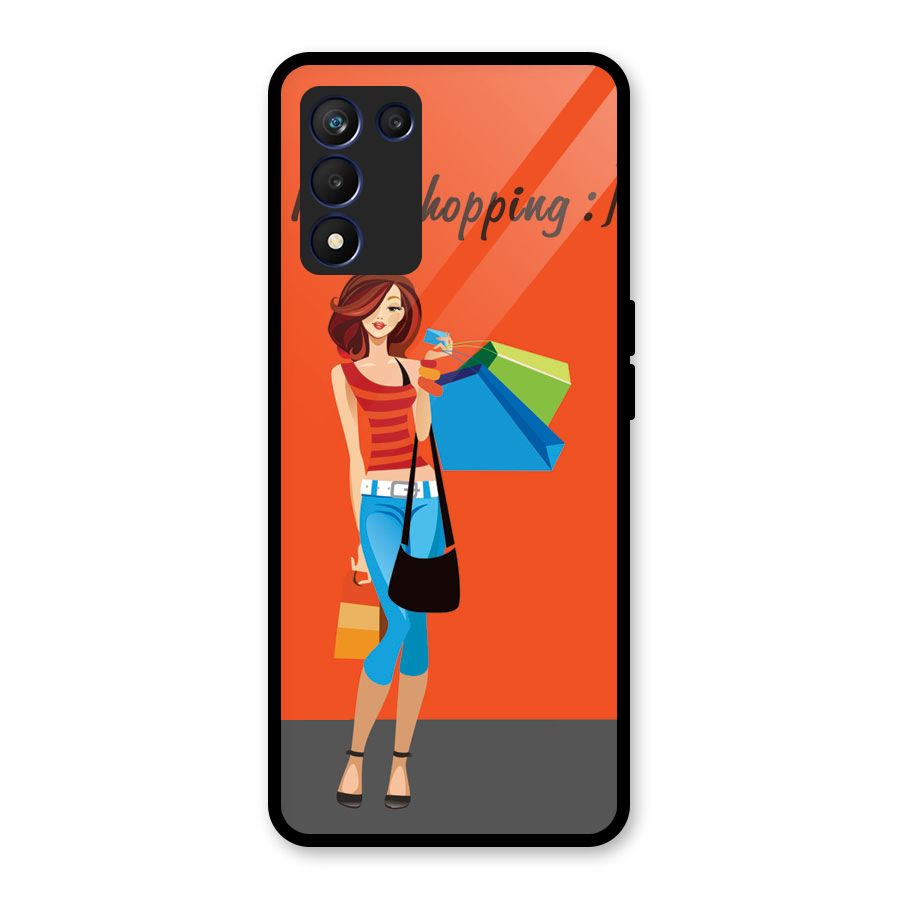 Love Shopping Classy Girl Glass Back Case for Realme 9 5G Speed