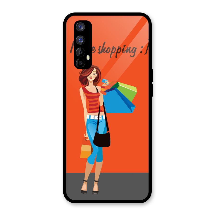 Love Shopping Classy Girl Glass Back Case for Realme Narzo 20 Pro