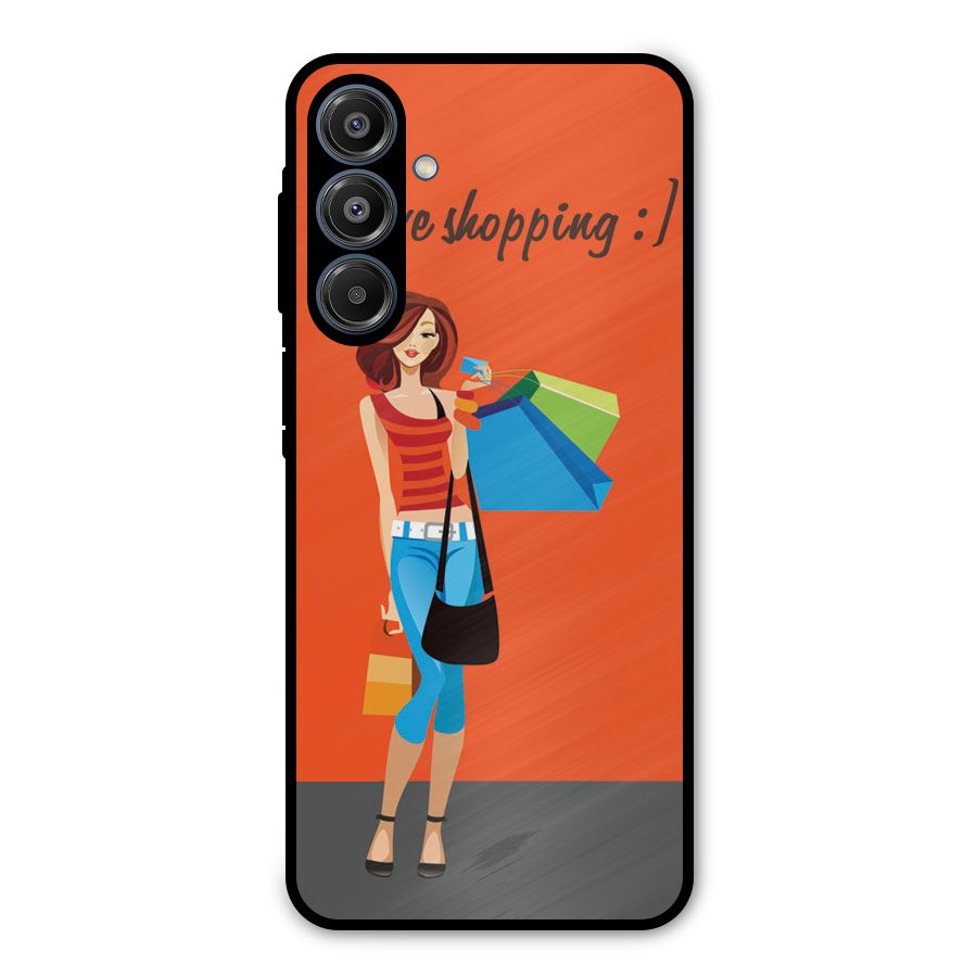 Love Shopping Classy Girl Metal Back Case for Galaxy A16 5G