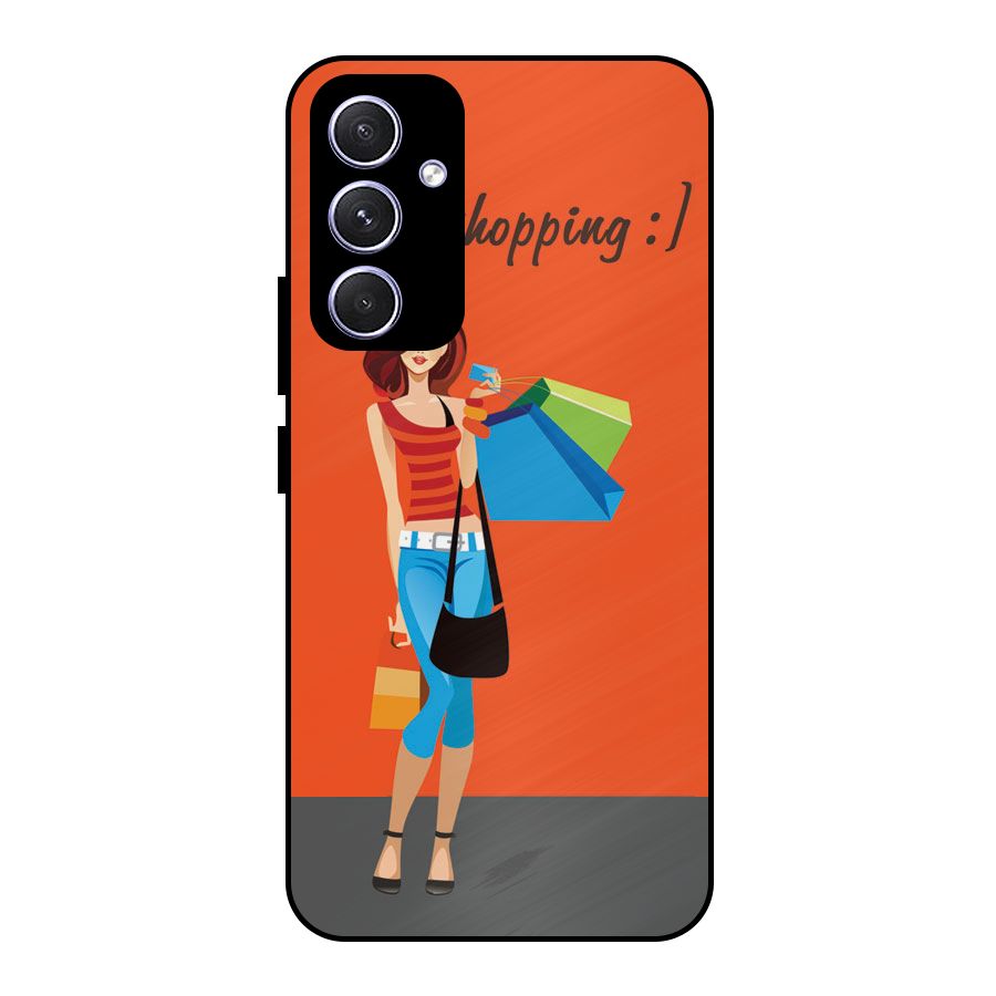 Love Shopping Classy Girl Metal Back Case for Galaxy A54