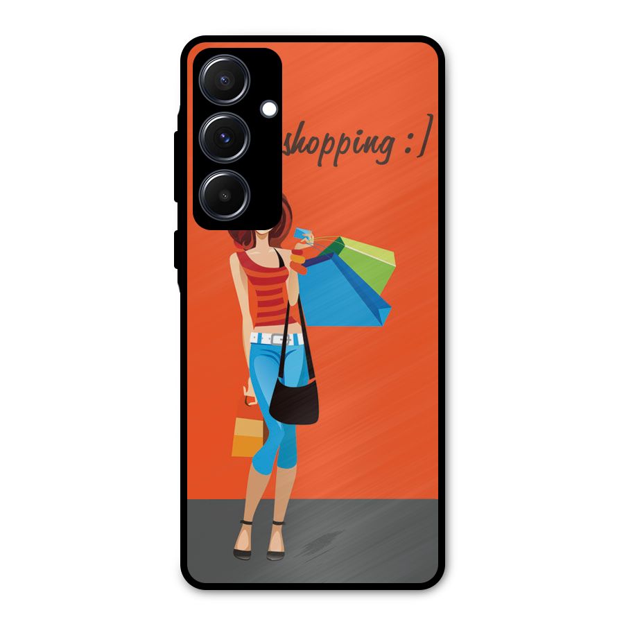 Love Shopping Classy Girl Metal Back Case for Galaxy A55