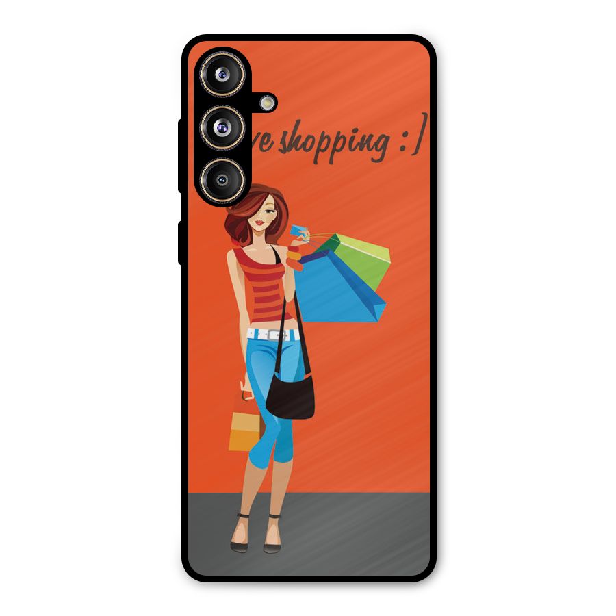 Love Shopping Classy Girl Metal Back Case for Galaxy F55