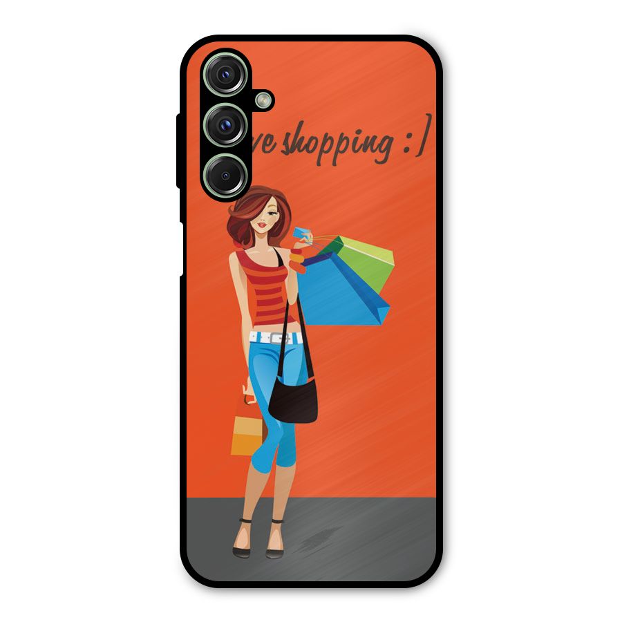 Love Shopping Classy Girl Metal Back Case for Galaxy M34