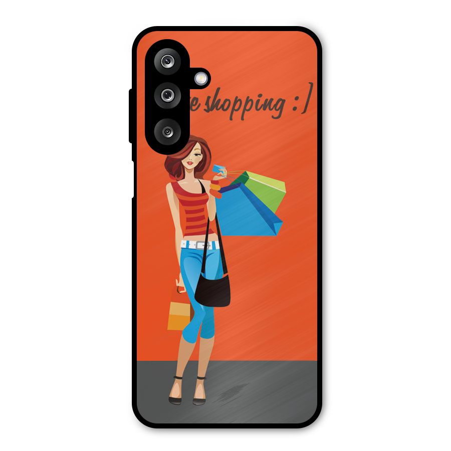 Love Shopping Classy Girl Metal Back Case for Galaxy M36