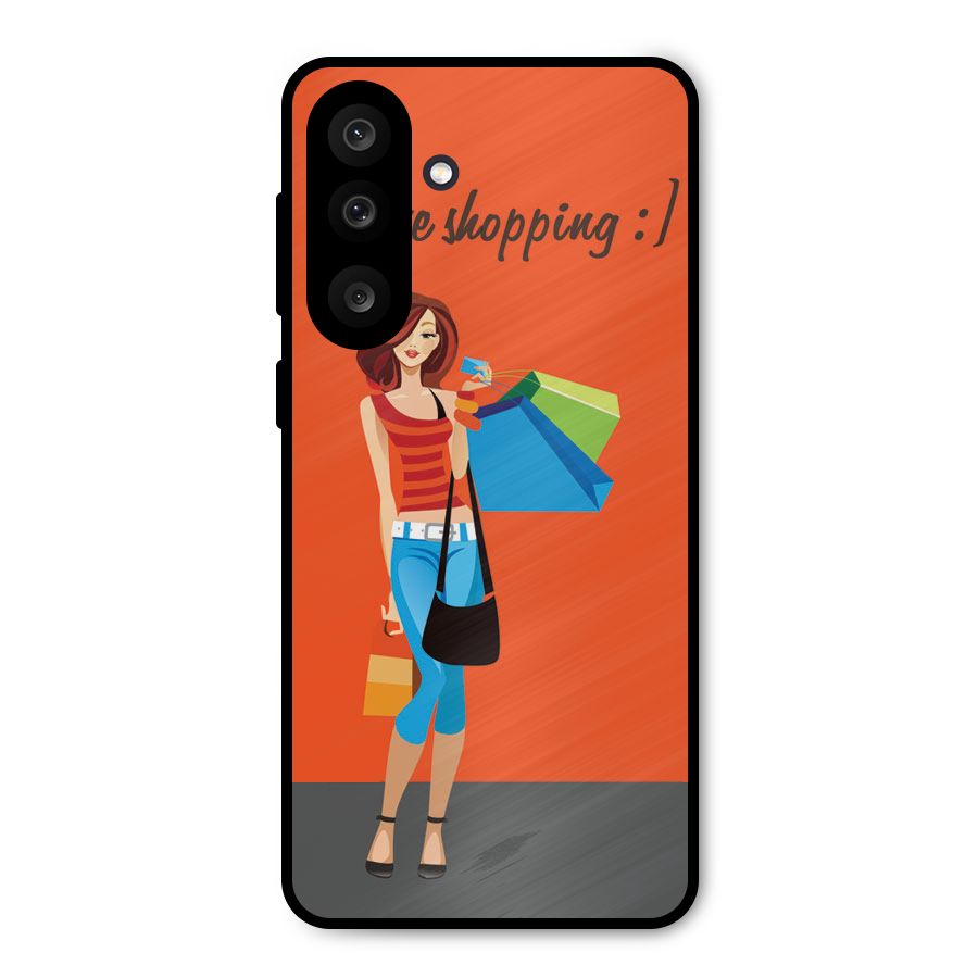 Love Shopping Classy Girl Metal Back Case for Galaxy M56