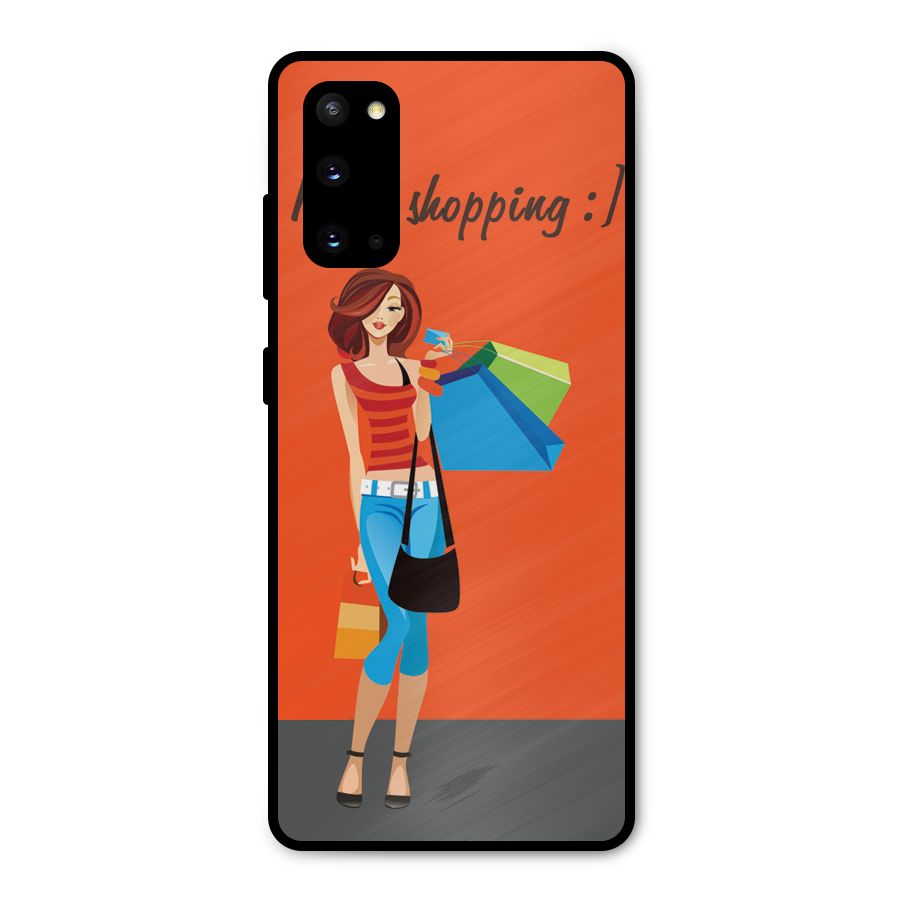 Love Shopping Classy Girl Metal Back Case for Galaxy S20