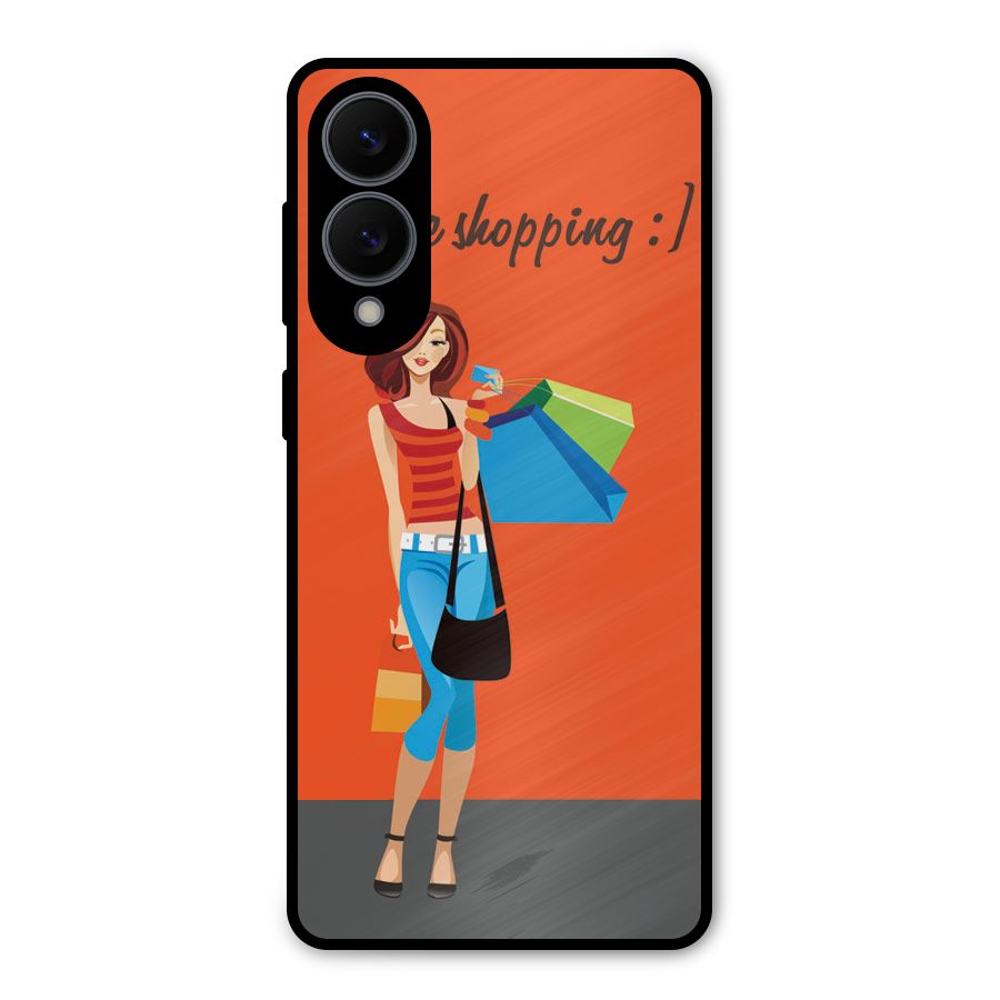 Love Shopping Classy Girl Metal Back Case for Galaxy S25 Edge
