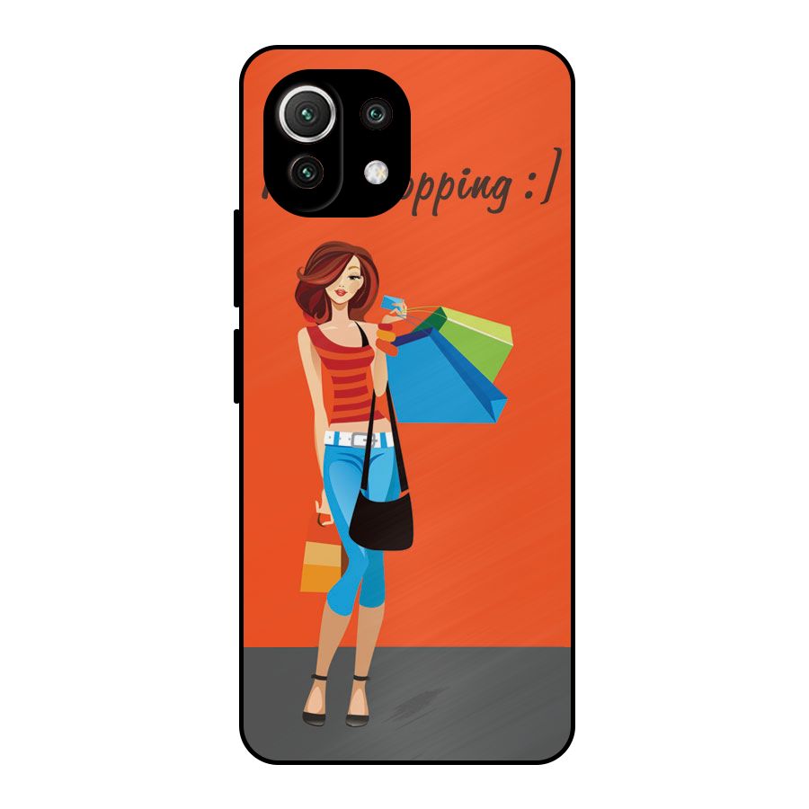 Love Shopping Classy Girl Metal Back Case for Mi 11 Lite NE 5G