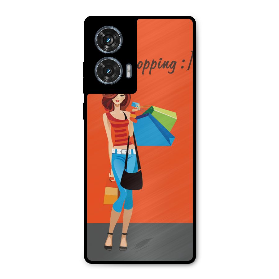 Love Shopping Classy Girl Metal Back Case for Motorola Edge 50 Fusion