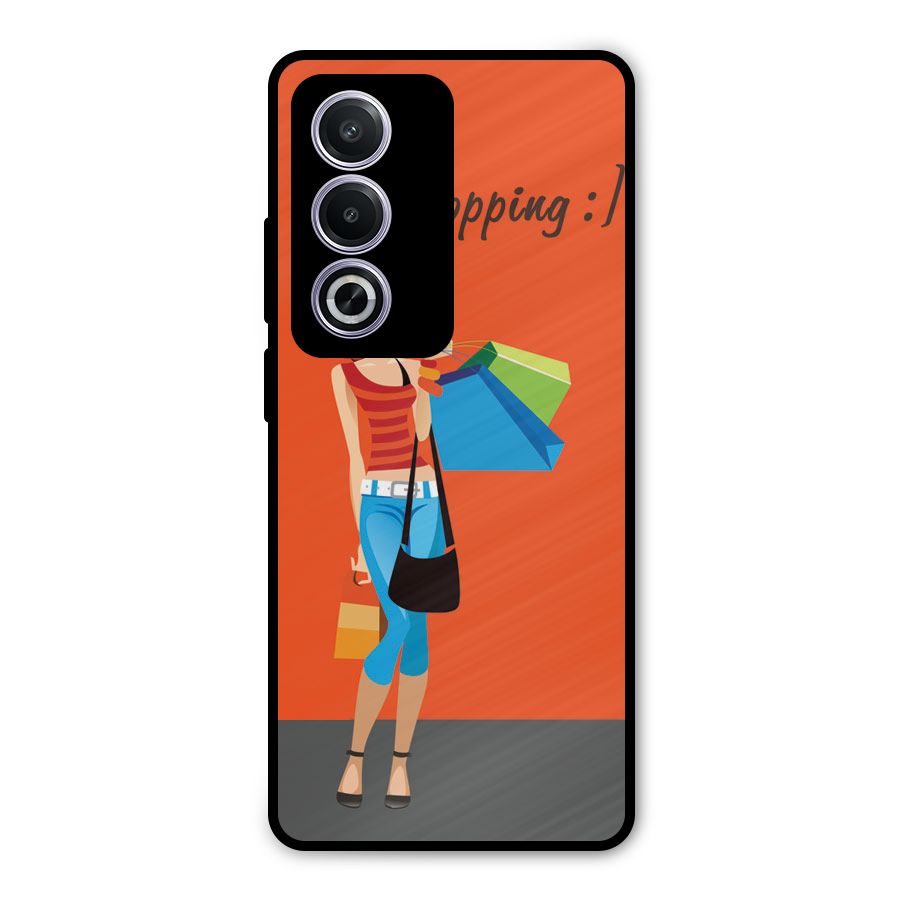 Love Shopping Classy Girl Metal Back Case for Oppo A3 Pro