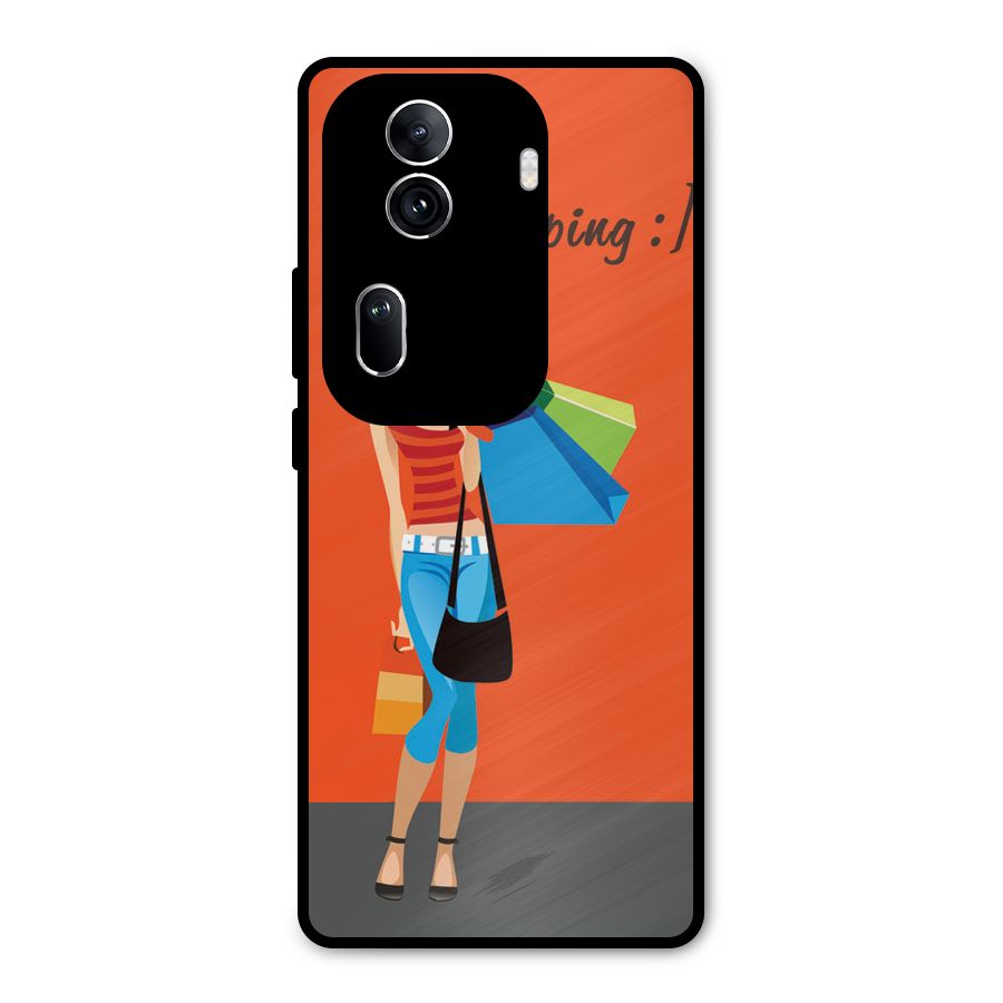 Love Shopping Classy Girl Metal Back Case for Oppo Reno11 Pro 5G