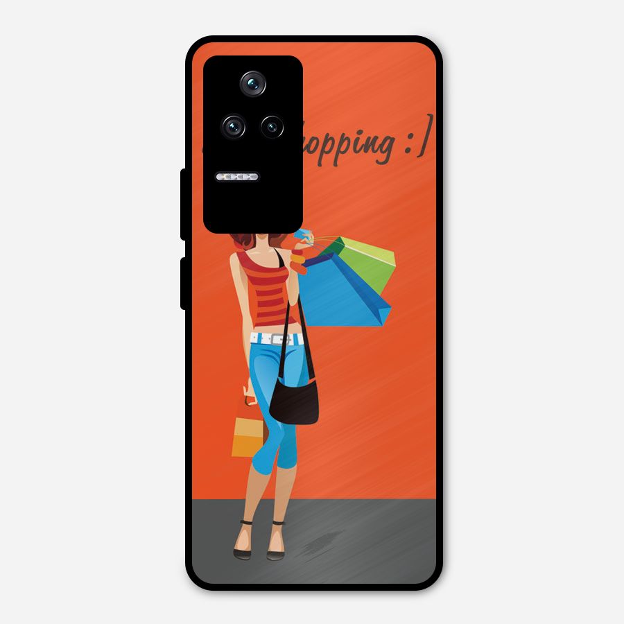 Love Shopping Classy Girl Metal Back Case for Poco F4 5G