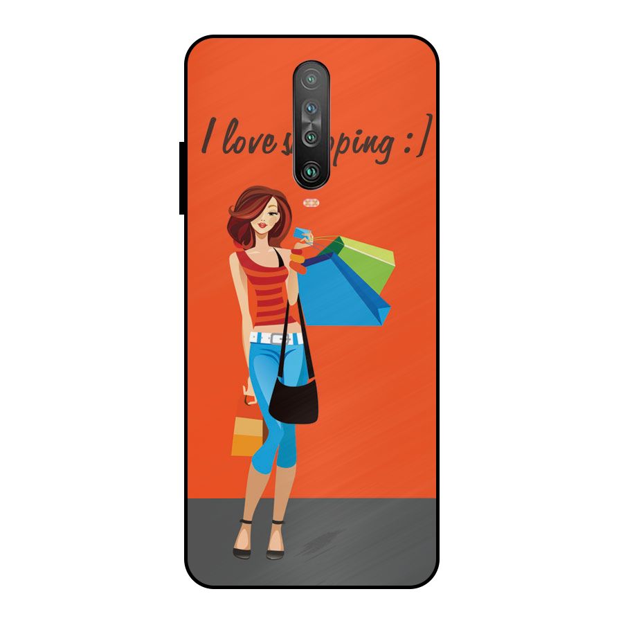 Love Shopping Classy Girl Metal Back Case for Poco X2