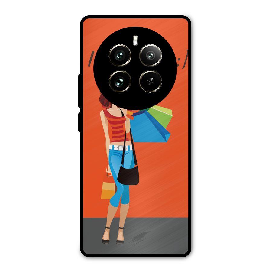 Love Shopping Classy Girl Metal Back Case for Realme 12 Pro