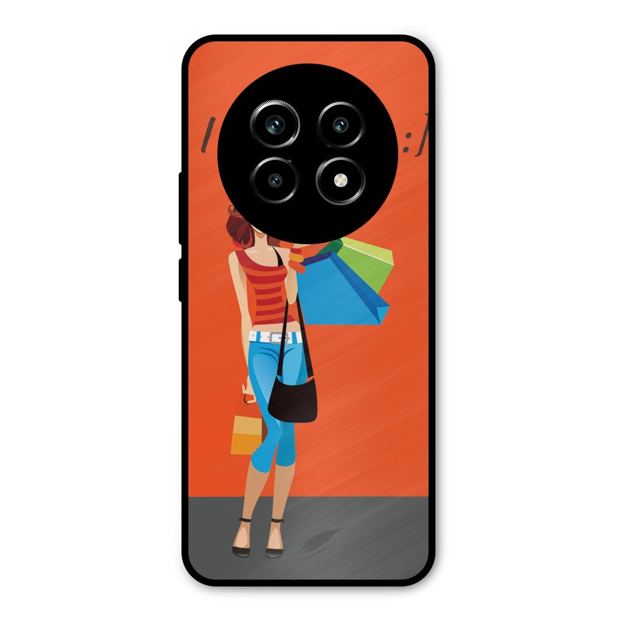 Love Shopping Classy Girl Metal Back Case for Realme 14 Pro Lite