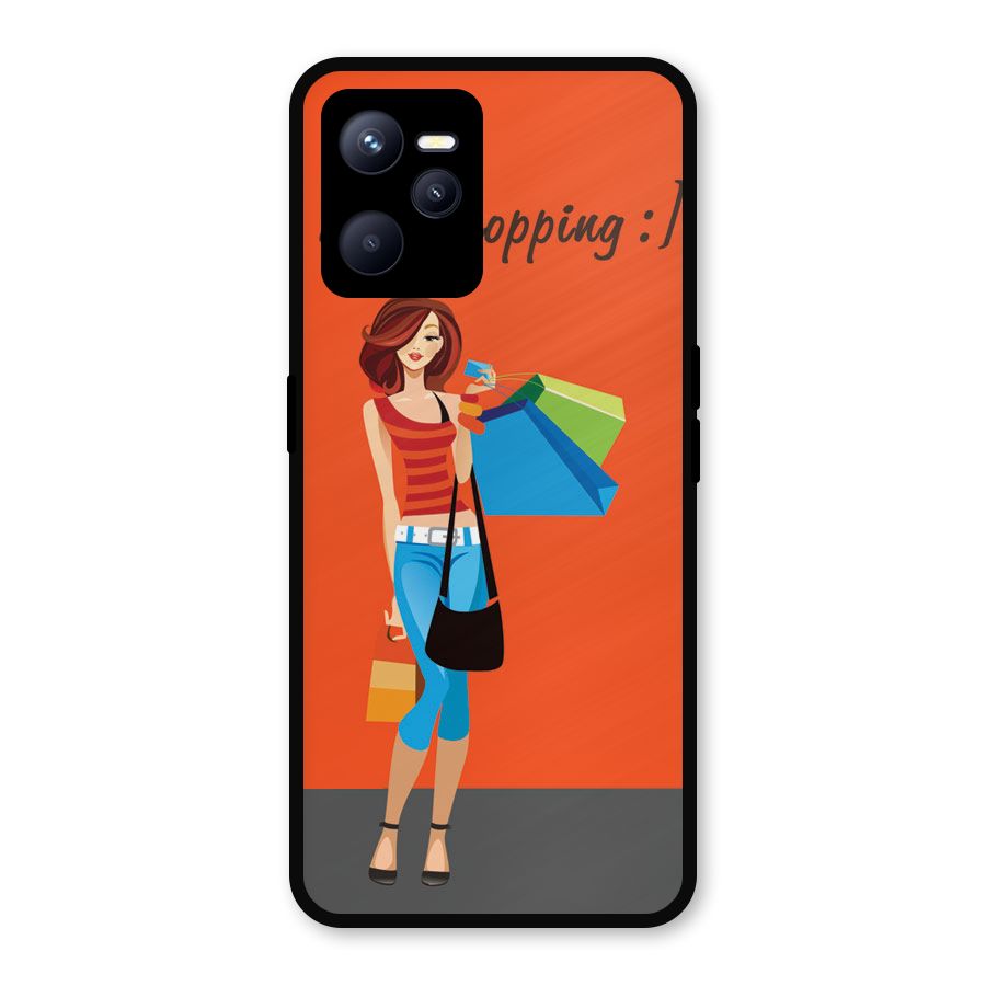 Love Shopping Classy Girl Metal Back Case for Realme C35