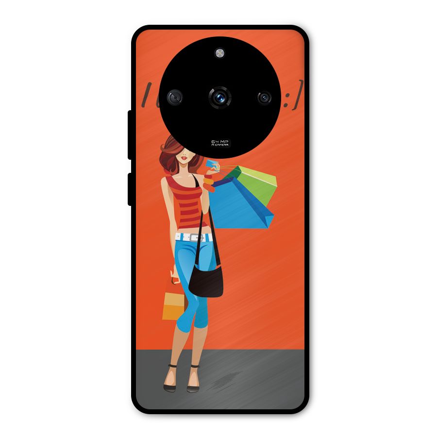 Love Shopping Classy Girl Metal Back Case for Realme Narzo 60 5G