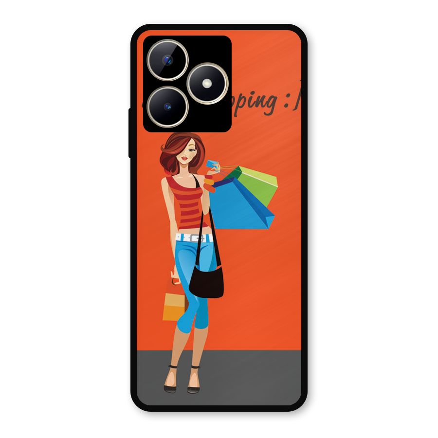 Love Shopping Classy Girl Metal Back Case for Realme Narzo N53