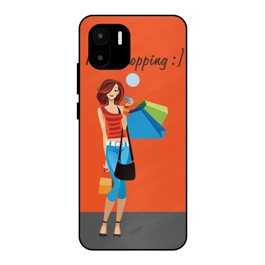 Love Shopping Classy Girl Metal Back Case for Redmi A1+