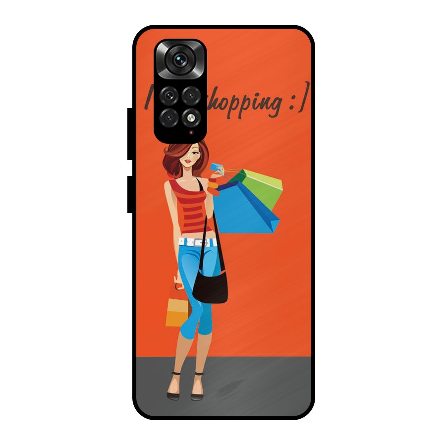 Love Shopping Classy Girl Metal Back Case for Redmi Note 11 Pro Plus 5G