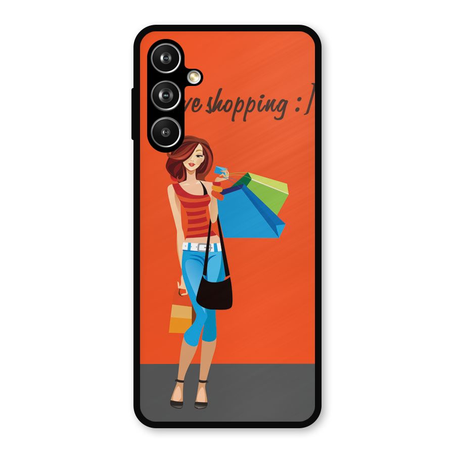 Love Shopping Classy Girl Metal Back Case for Samsung Galaxy M54