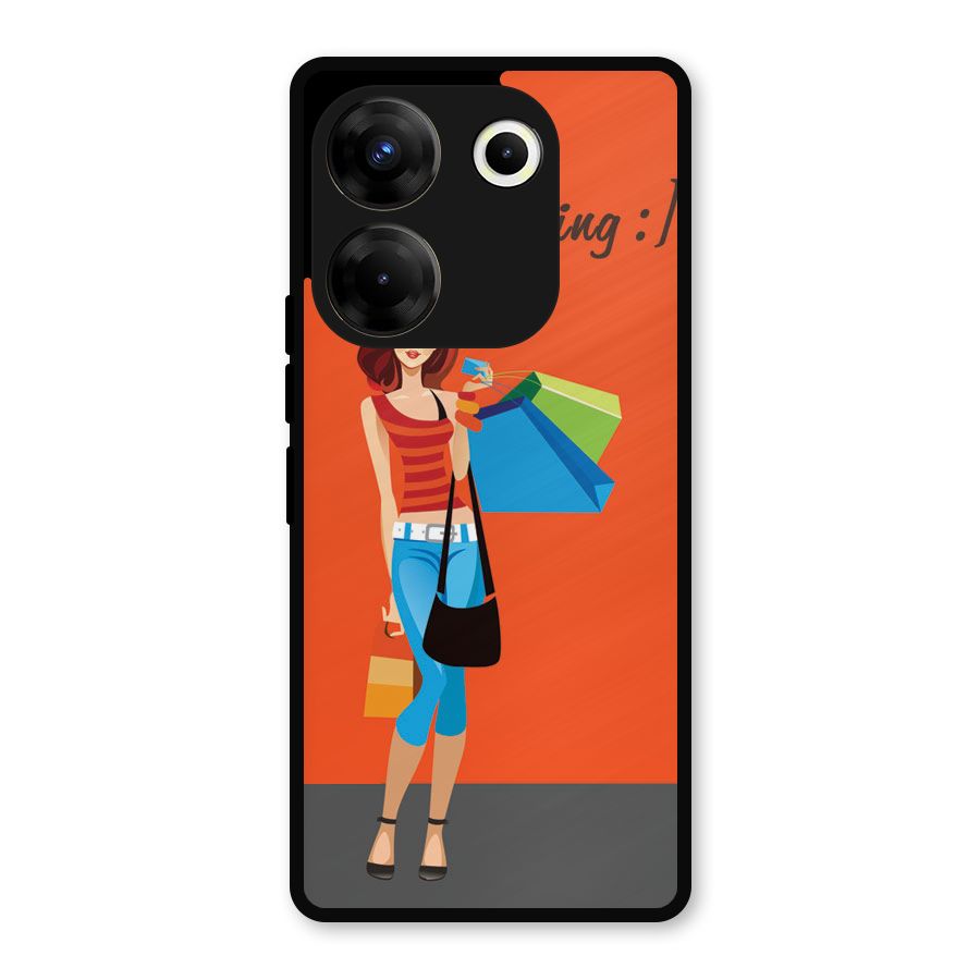 Love Shopping Classy Girl Metal Back Case for Tecno Camon 20 Pro