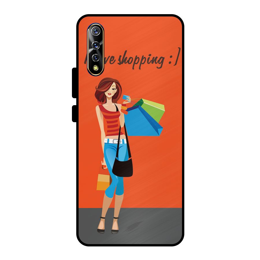 Love Shopping Classy Girl Metal Back Case for Vivo S1