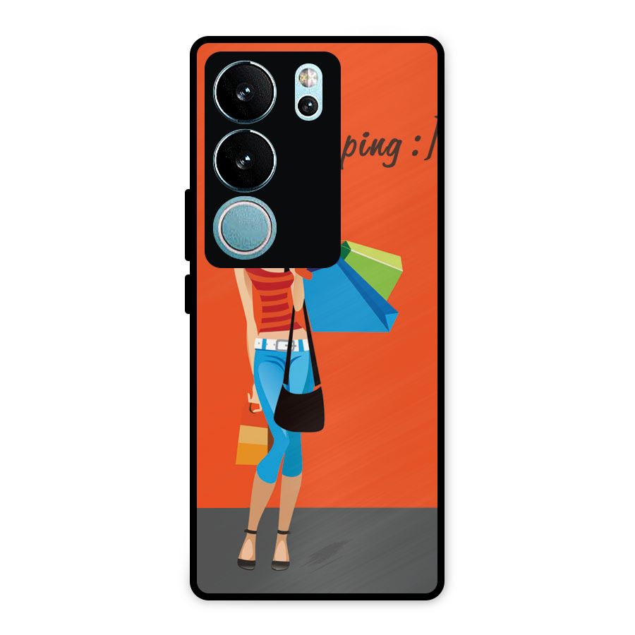 Love Shopping Classy Girl Metal Back Case for Vivo V29