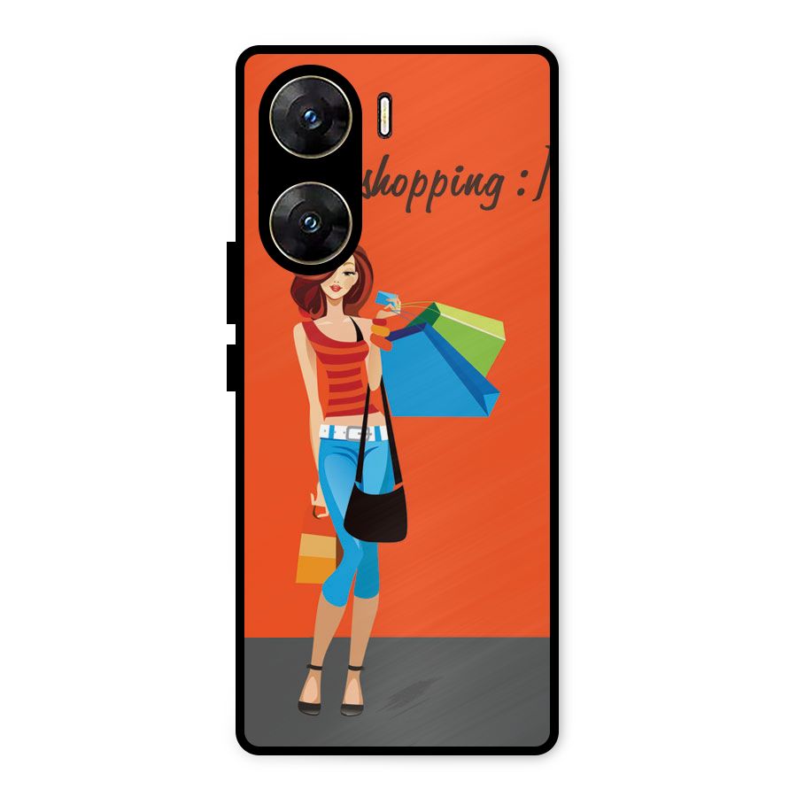 Love Shopping Classy Girl Metal Back Case for Vivo V29e