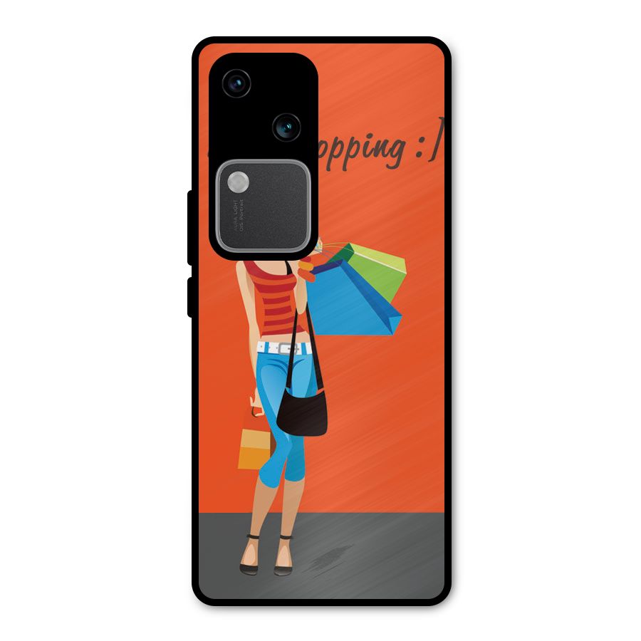 Love Shopping Classy Girl Metal Back Case for Vivo V30 Pro