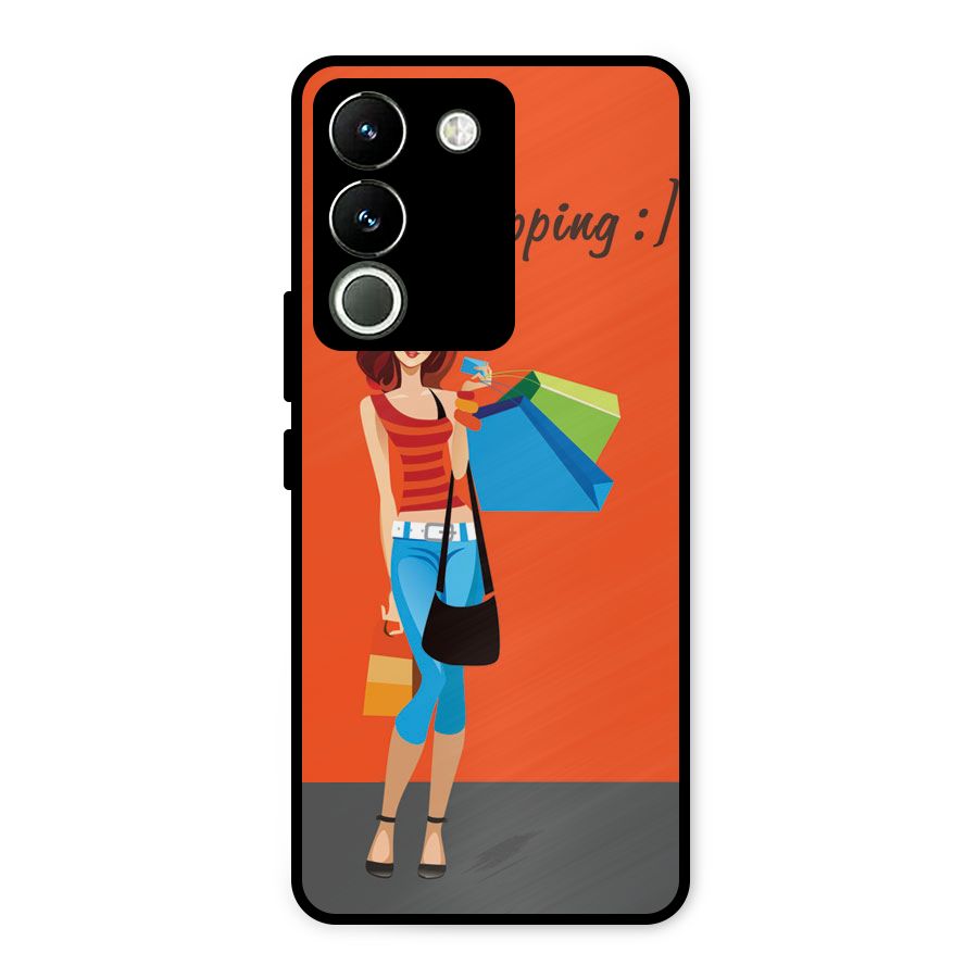 Love Shopping Classy Girl Metal Back Case for Vivo Y200