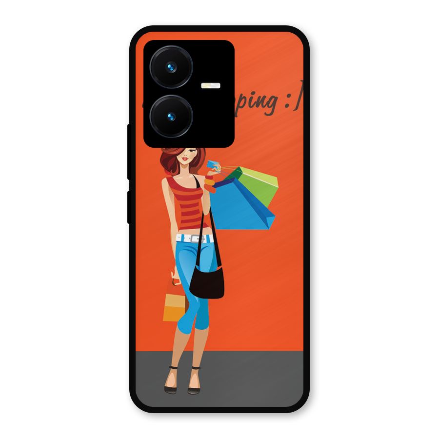 Love Shopping Classy Girl Metal Back Case for Vivo Y22