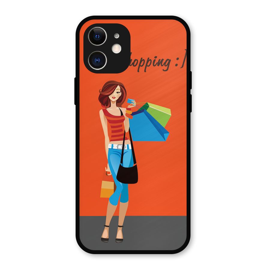 Love Shopping Classy Girl Metal Back Case for iPhone 12