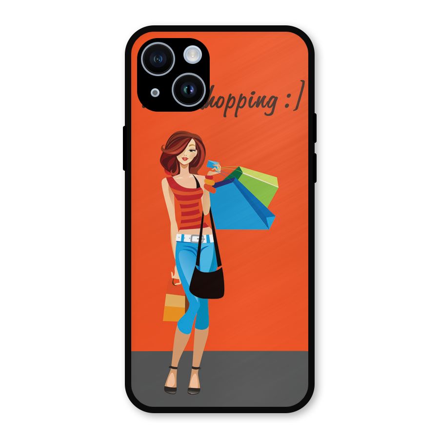 Love Shopping Classy Girl Metal Back Case for iPhone 14
