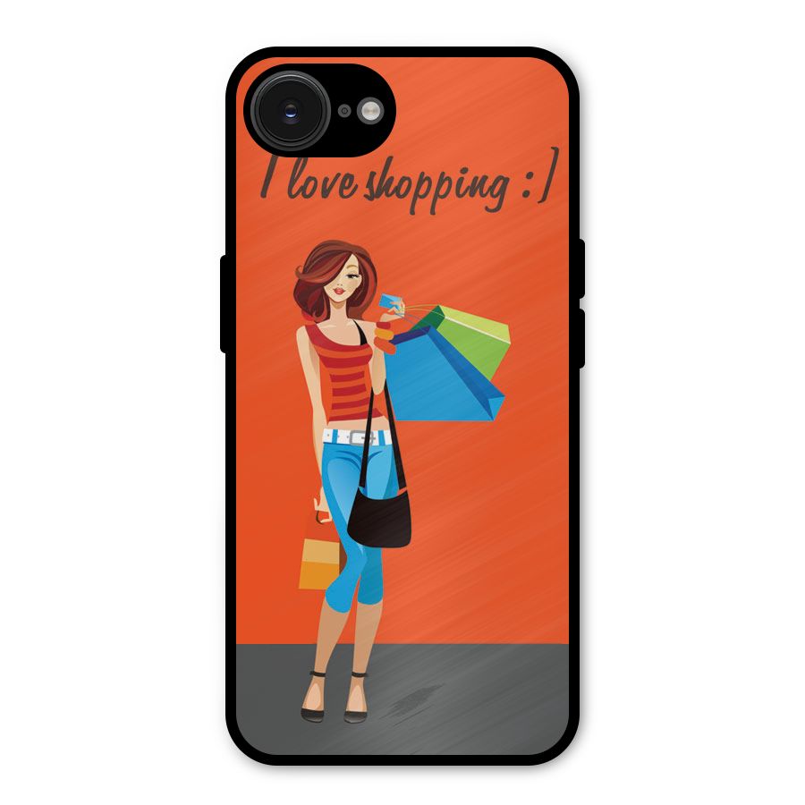 Love Shopping Classy Girl Metal Back Case for iPhone 16e