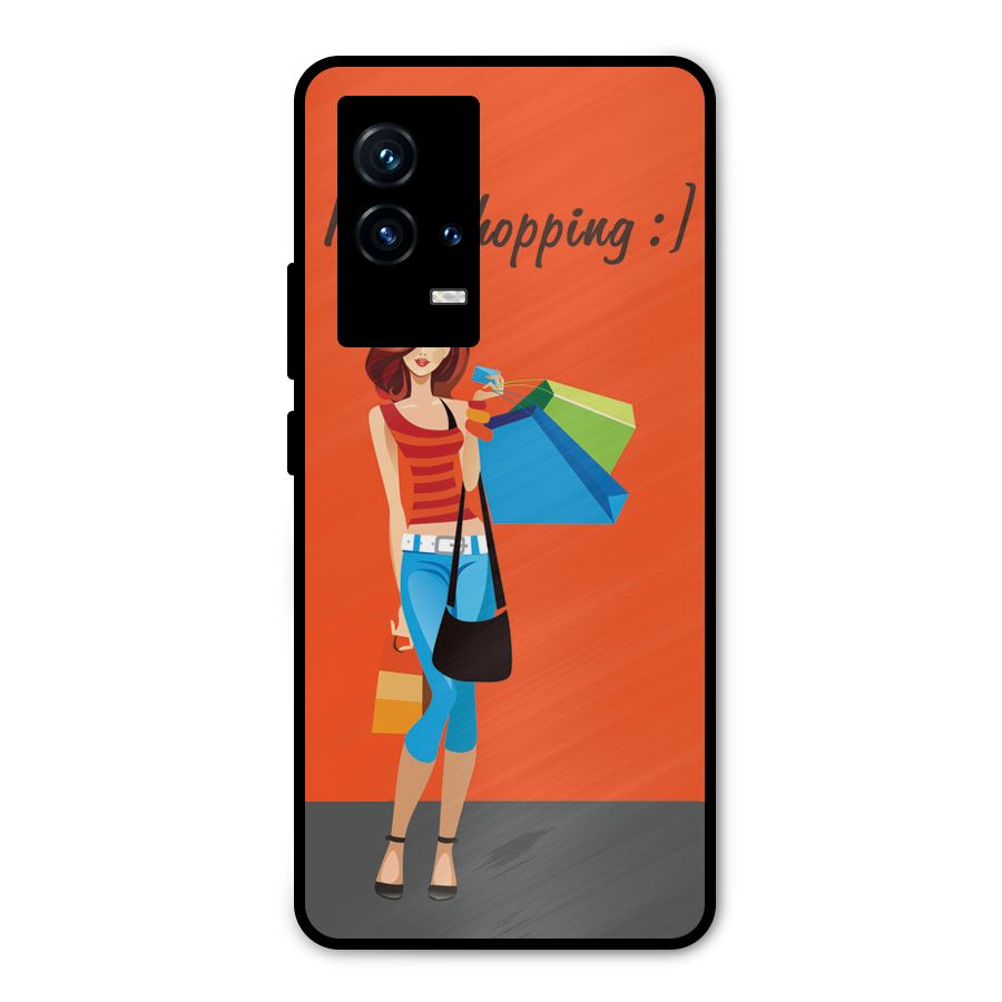 Love Shopping Classy Girl Metal Back Case for iQOO 9 5G
