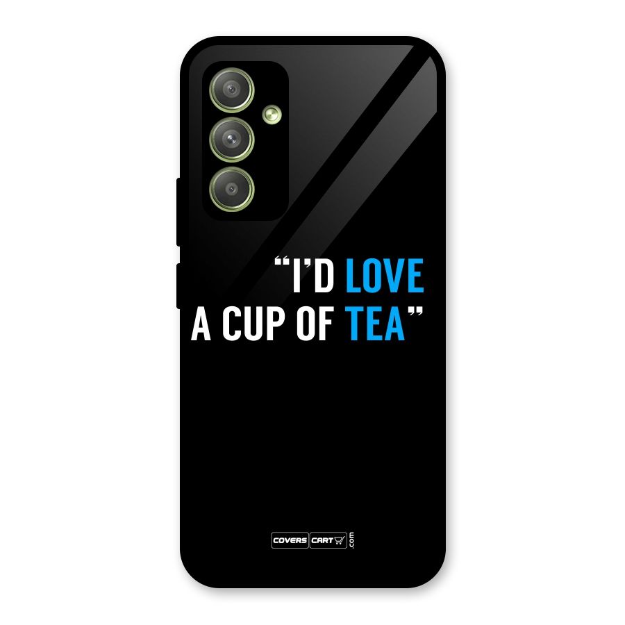 Love Tea Glass Back Case for Galaxy A54