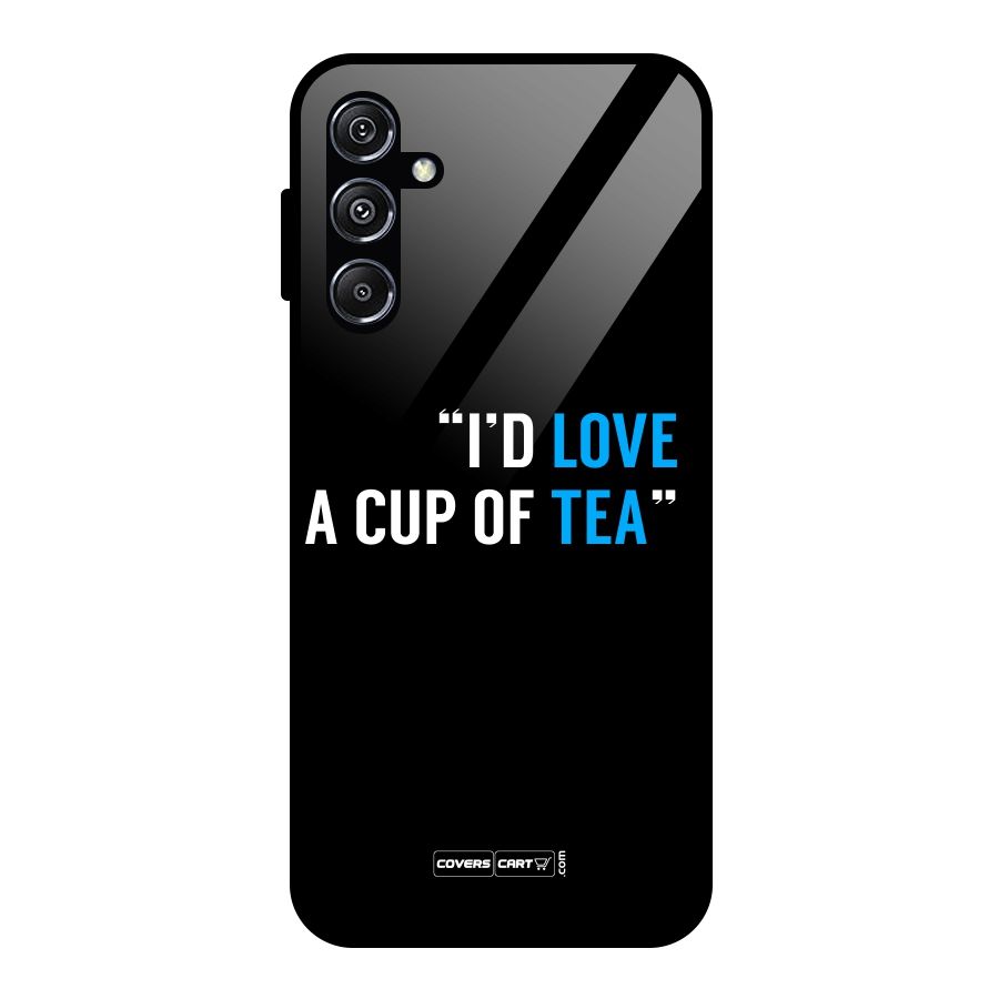 Love Tea Glass Back Case for Galaxy M34 5G