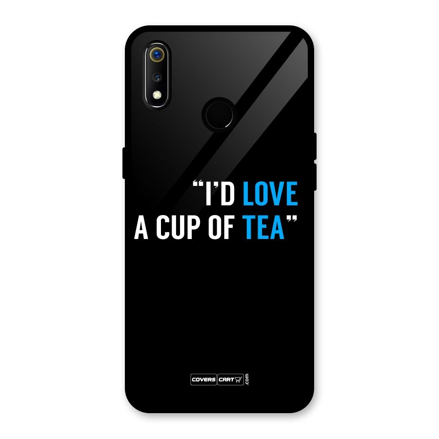 Love Tea Glass Back Case for Realme 3i