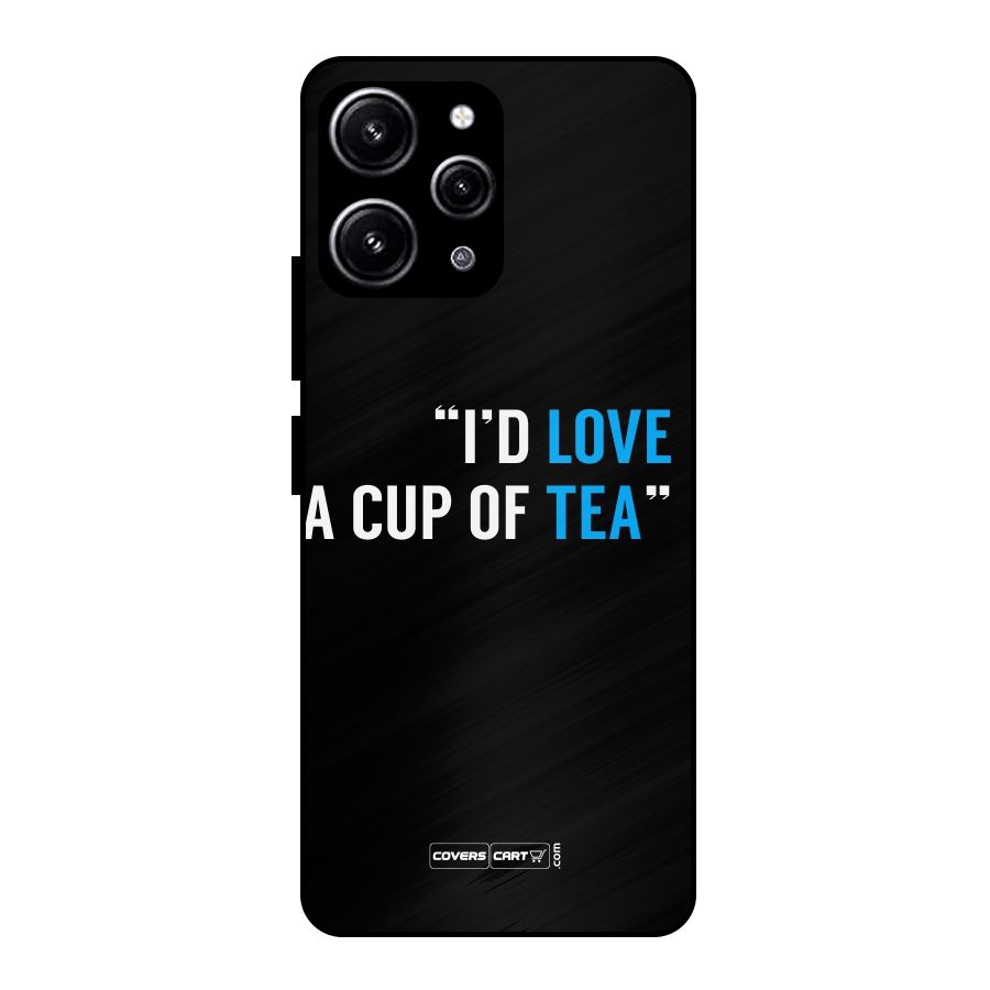 Love Tea Glass Back Case for Redmi 12 4G