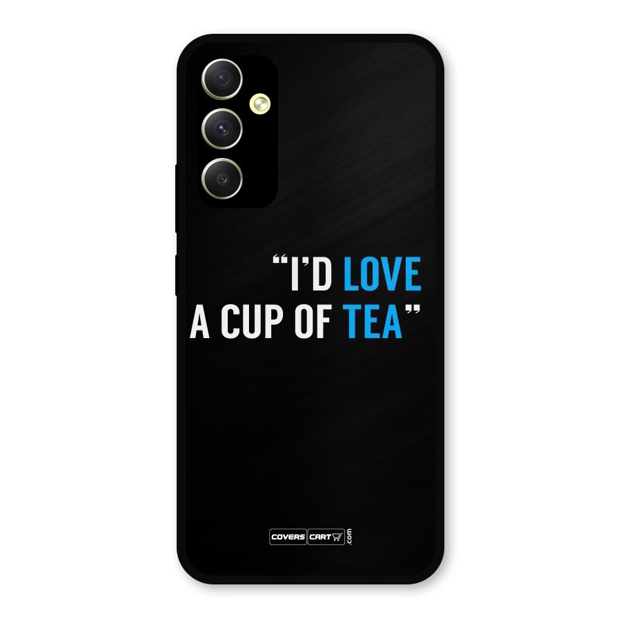 Love Tea Metal Back Case for Galaxy A34