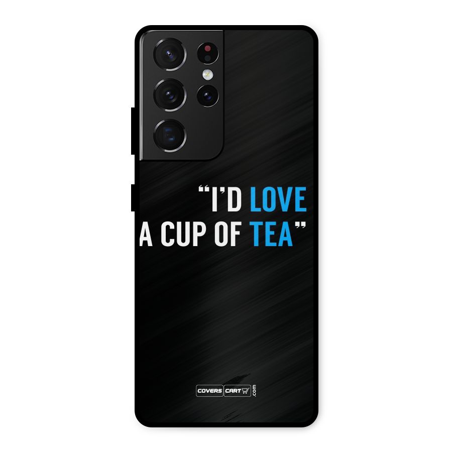 Love Tea Metal Back Case for Galaxy S21 Ultra 5G