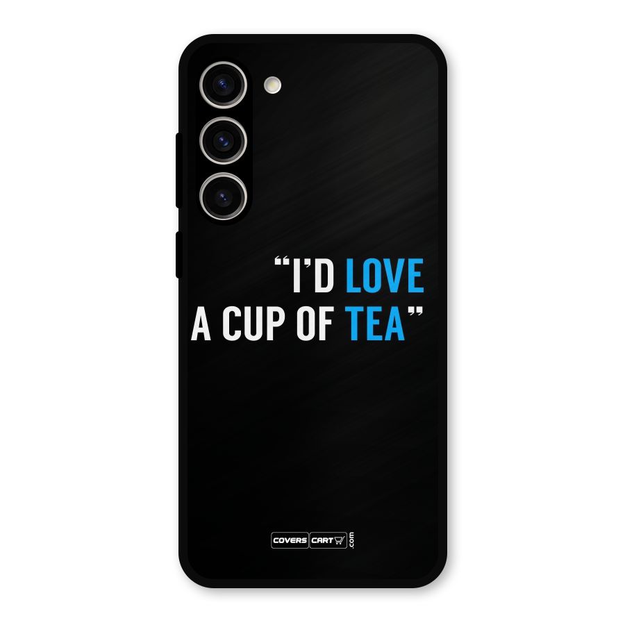 Love Tea Metal Back Case for Galaxy S23 Plus