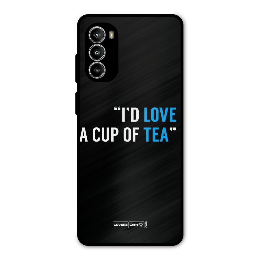 Love Tea Metal Back Case for Moto G52