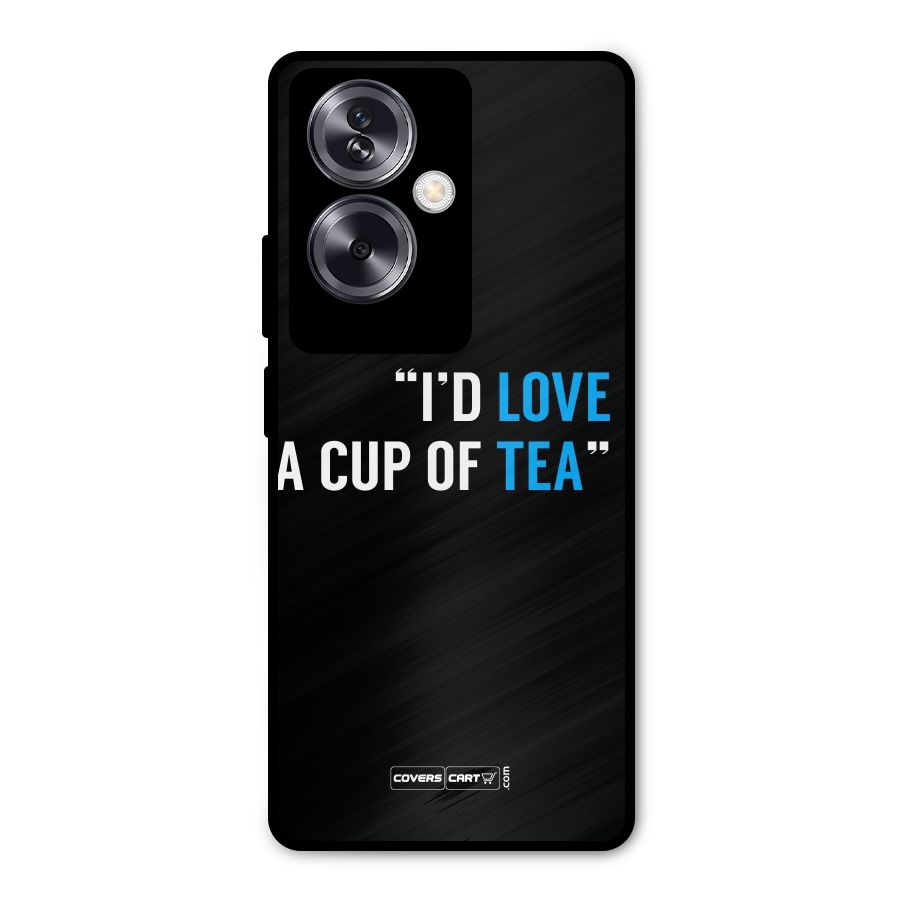 Love Tea Metal Back Case for Oppo A79 5G