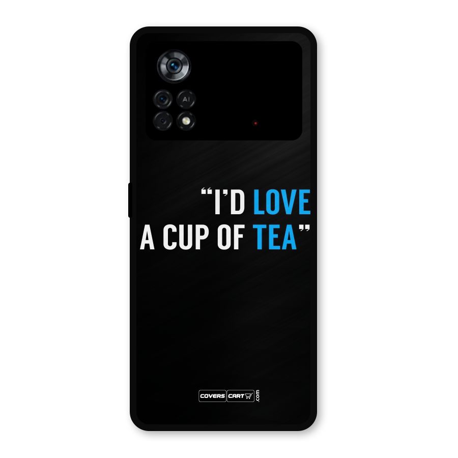 Love Tea Metal Back Case for Poco X4 Pro 5G