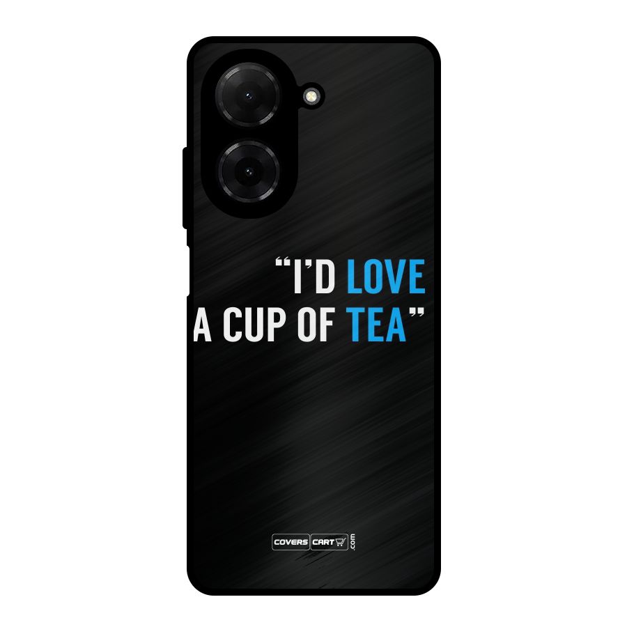 Love Tea Metal Back Case for Redmi A5 4G