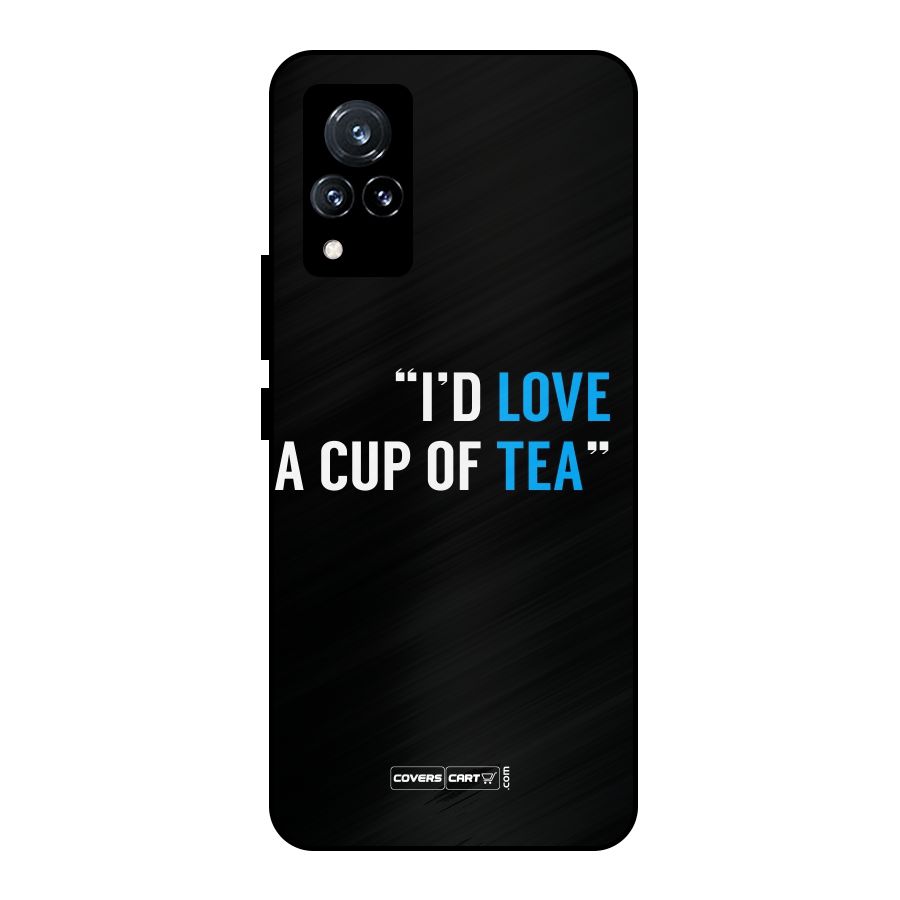 Love Tea Metal Back Case for Vivo V21 5G