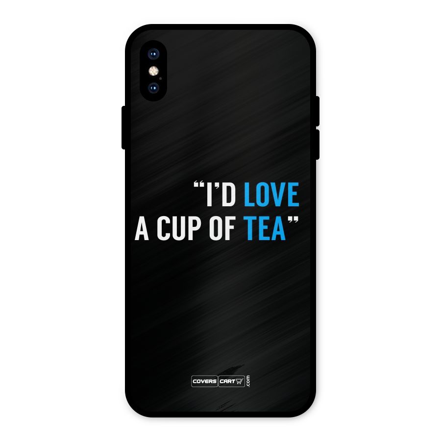 Love Tea Metal Back Case for iPhone XS Max